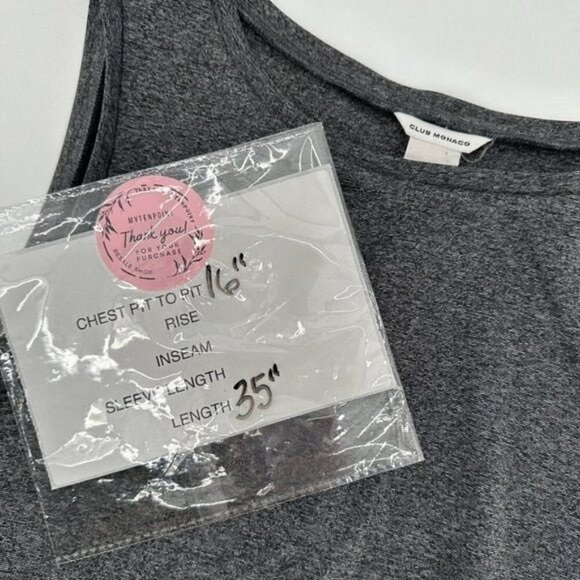 Club Monaco Krishel Gray Jersey Knit Sleeveless Wrap Pullover Small Dress - Picture 7 of 7